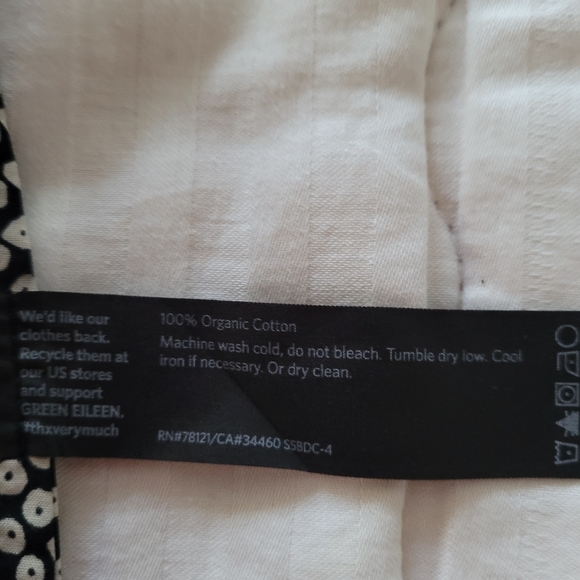 Eileen Fisher Bandini Print Organic Cotton Minidress sz XS - Picture 4 of 8